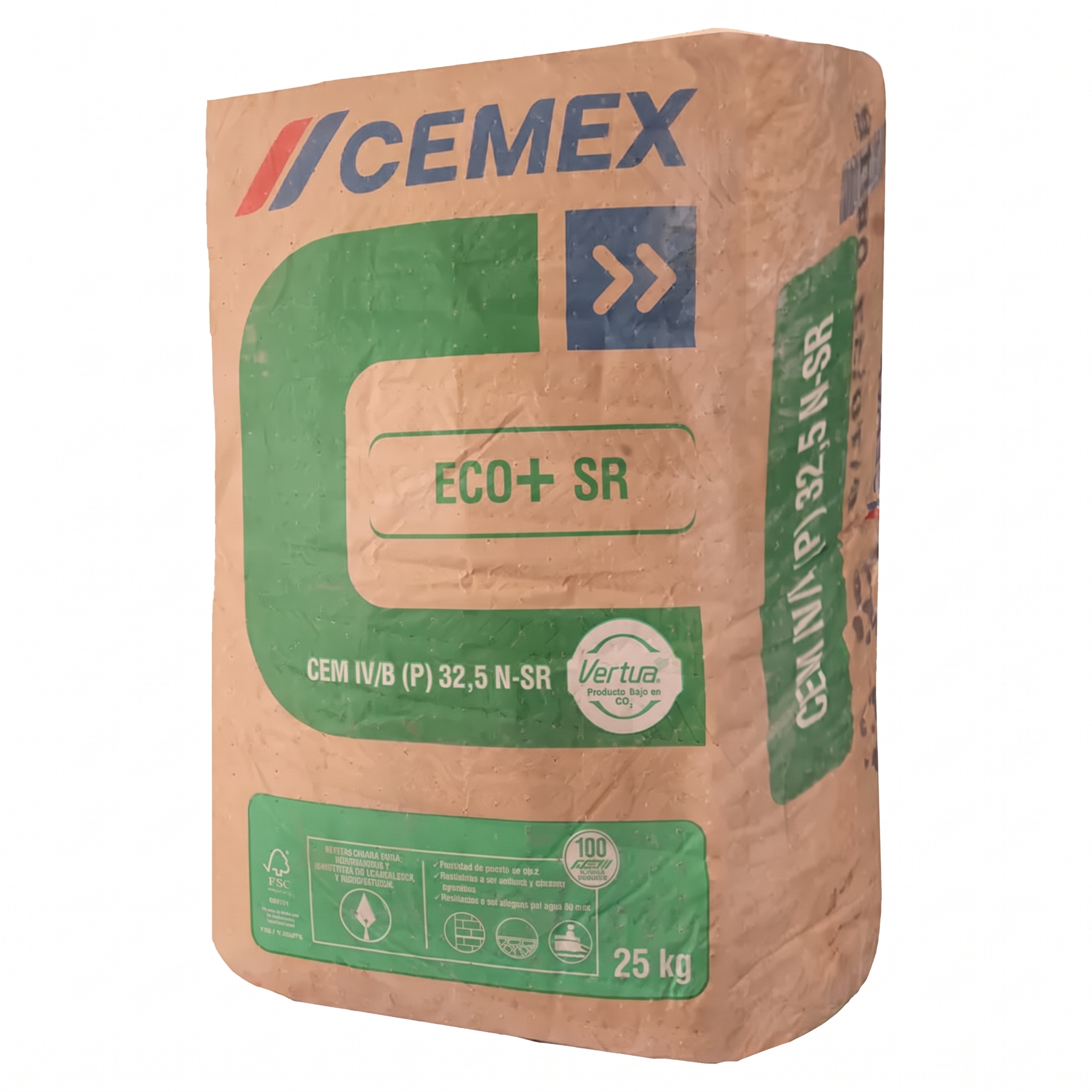 Cemento gris Cemex 25kg Pack 48 uds