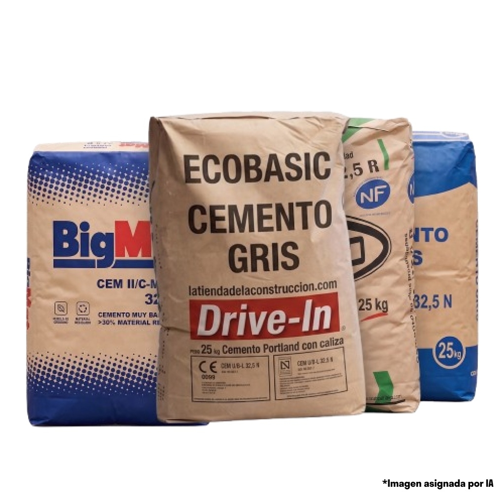 Cemento gris ecoBasic 25kg Pack 24 uds