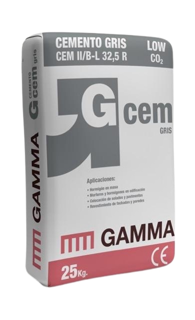 Cemento Gris GAMMA 25 kg Pack 6 uds